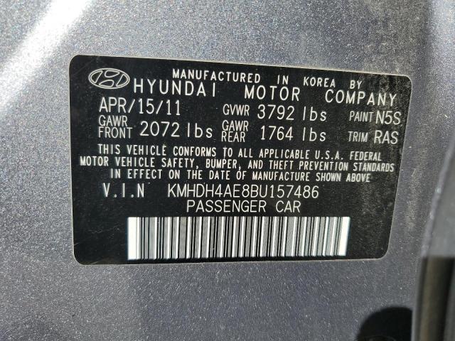 2011 Hyundai Elantra Gls VIN: KMHDH4AE8BU157486 Lot: 44917374