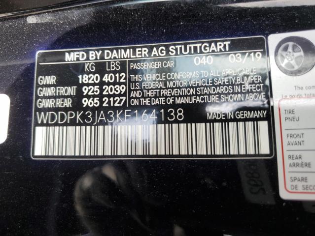 2019 MERCEDES-BENZ SLC 300 - WDDPK3JA3KF164138