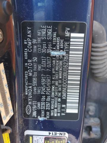 2011 Hyundai Veracruz Gls VIN: KM8NUDCC0BU162788 Lot: 46139074