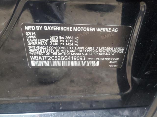2016 BMW 750I XDRIV WBA7F2C52GG419093