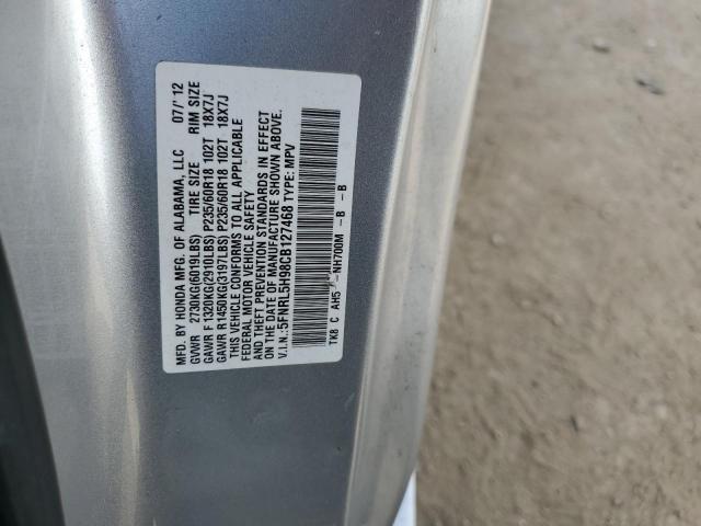 2012 Honda Odyssey Touring VIN: 5FNRL5H98CB127468 Lot: 48712534