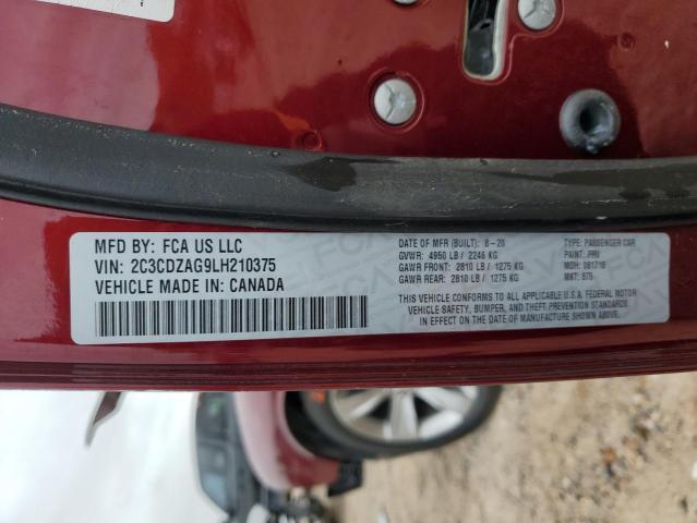 2020 Dodge Challenger Sxt VIN: 2C3CDZAG9LH210375 Lot: 48066004