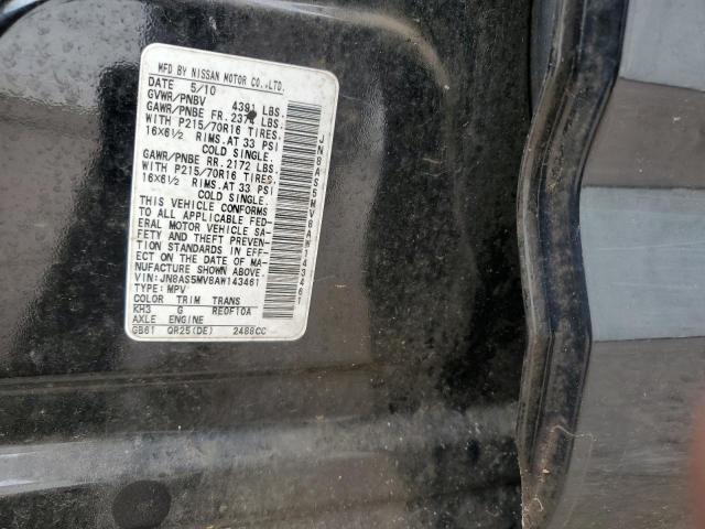 2010 Nissan Rogue S VIN: JN8AS5MV8AW143461 Lot: 45756364