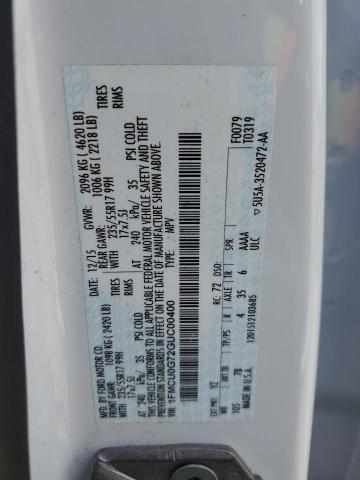 2016 FORD ESCAPE SE - 1FMCU0G72GUC00400