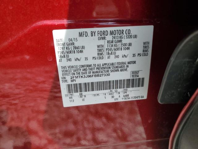 2015 FORD EDGE SEL - 2FMTK3J96FBB27330