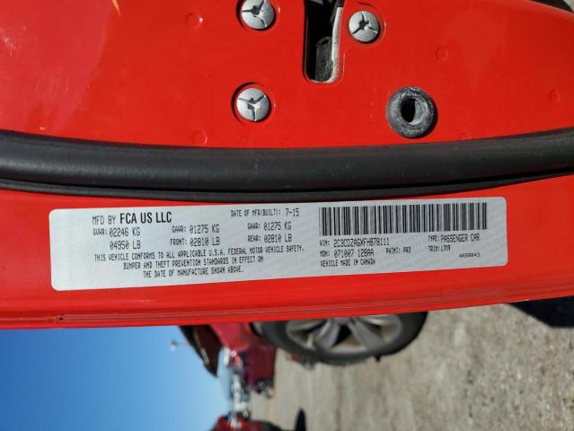 2C3CDZAGXFH878111 2015 Dodge Challenger Sxt