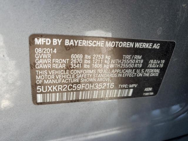 VIN 5UXKR2C59F0H35216 2015 BMW X5, Sdrive35I no.12