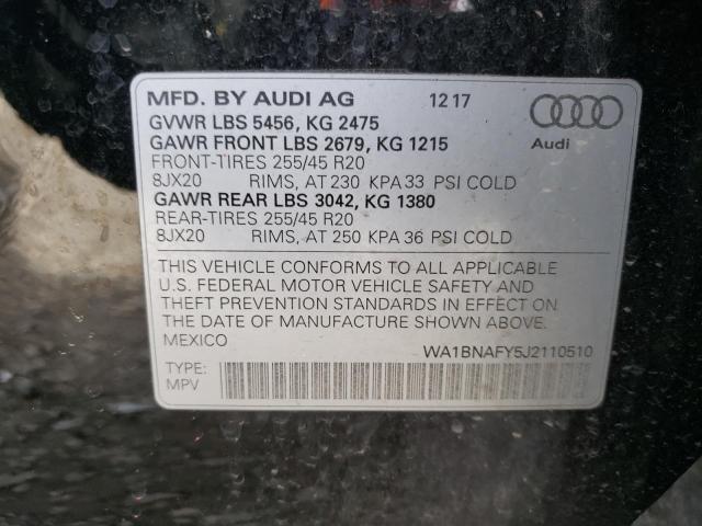 WA1BNAFY5J2110510 2018 AUDI Q5, photo no. 14