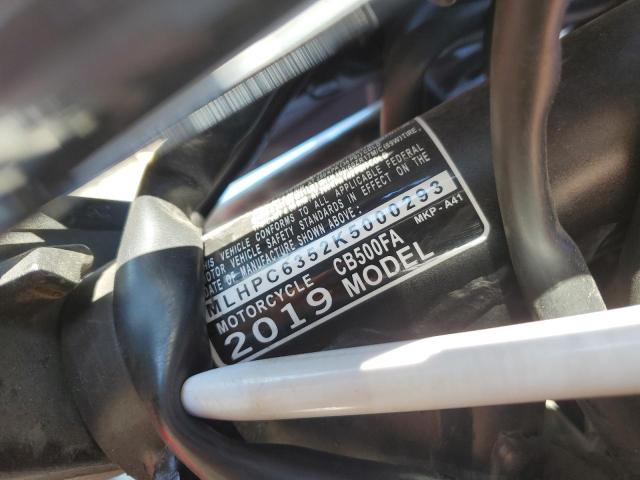 2019 HONDA CB500 FA MLHPC6352K5000293
