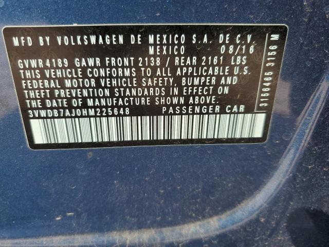 2017 VOLKSWAGEN JETTA SE - 3VWDB7AJ0HM225648