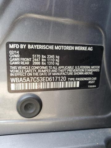 VIN WBA5A7C53ED617120 2014 BMW 5 Series, 528 XI no.12