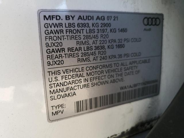 VIN WA1AJBF71ND000584 2022 Audi Q7, Premium no.13