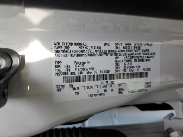 2014 Ford Focus Titanium VIN: 1FADP3N27EL144293 Lot: 46245034