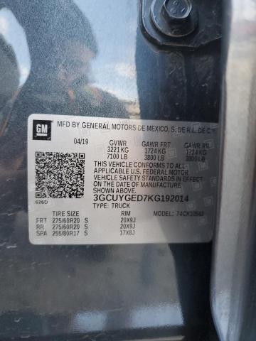 2019 CHEVROLET silverado - 3GCUYGED7KG192014