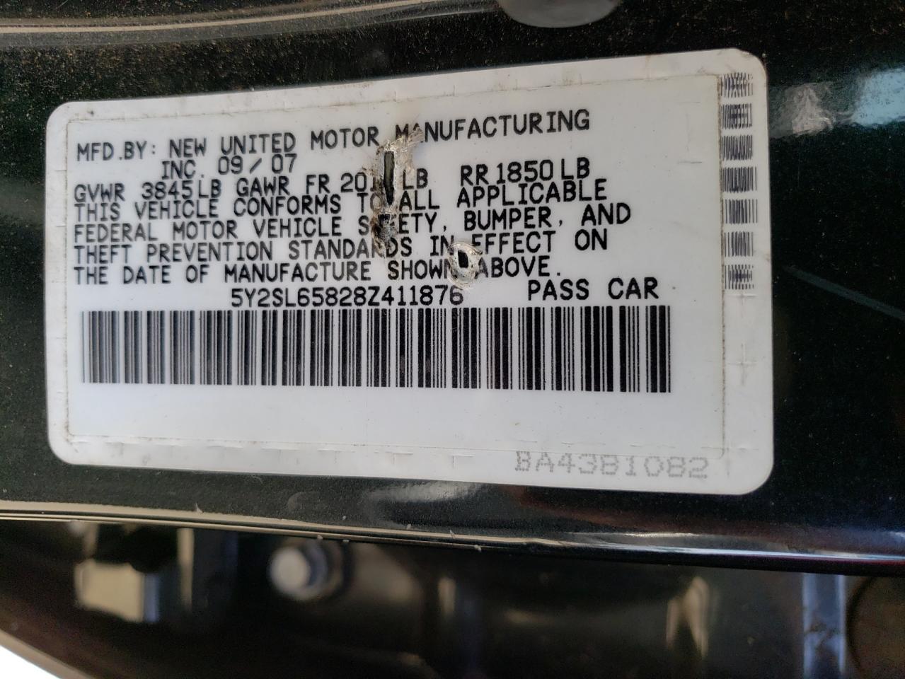 5Y2SL65828Z411876 2008 Pontiac Vibe