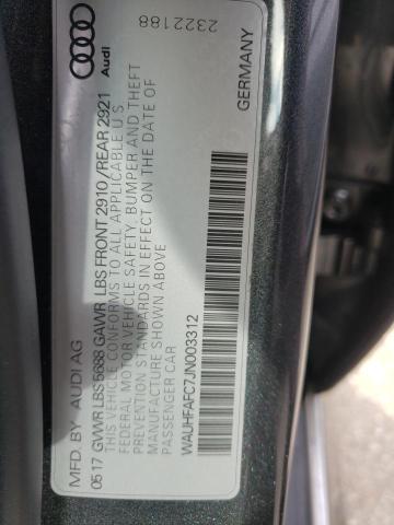 2018 AUDI S6 PRESTIG WAUHFAFC7JN003312