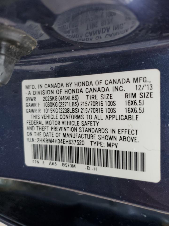 2HKRM4H34EH637520 2014 Honda Cr-V Lx