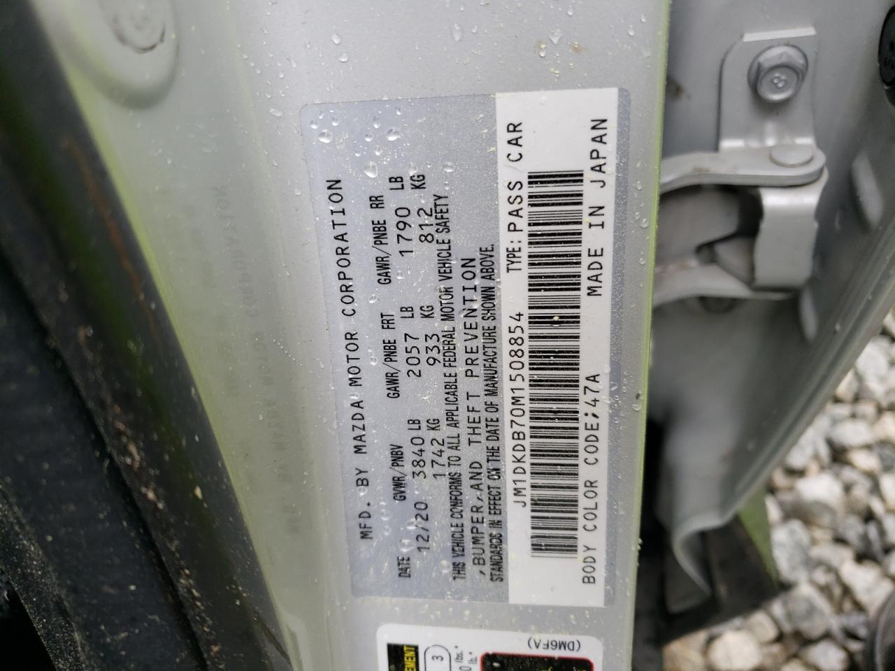 JM1DKDB70M1508854 2021 Mazda Cx-3 Sport