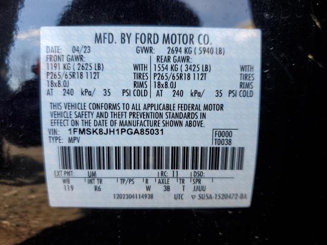 2023 Ford Explorer Timberline VIN: 1FMSK8JH1PGA85031 Lot: 48890164