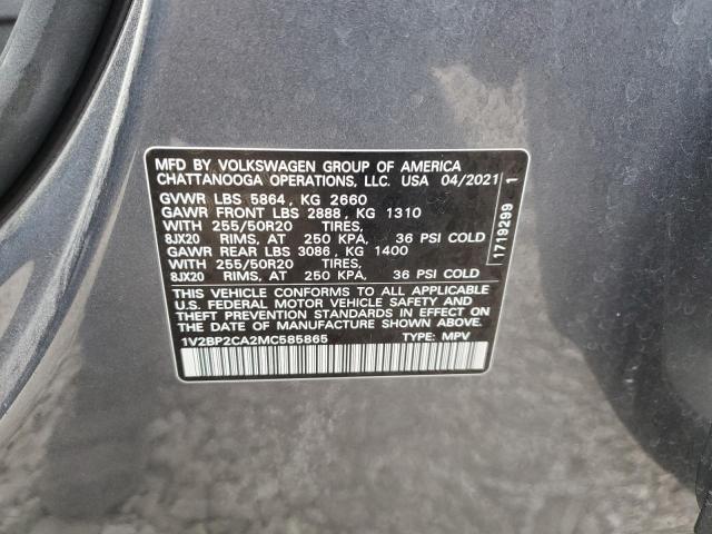 1V2BP2CA2MC585865 Volkswagen Atlas SEL 13