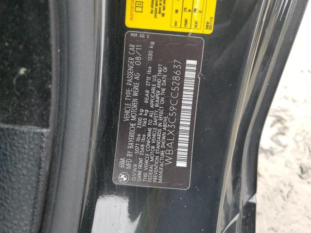  BMW 6 SERIES 2012 Чорний