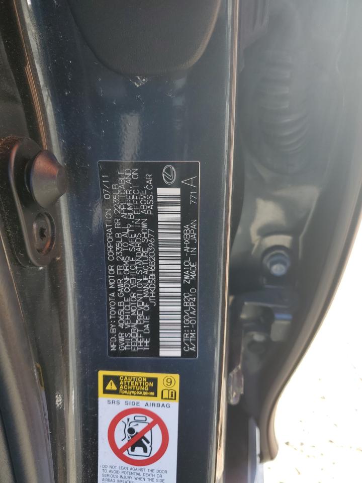 JTHKD5BH6B2039677 2011 Lexus Ct 200