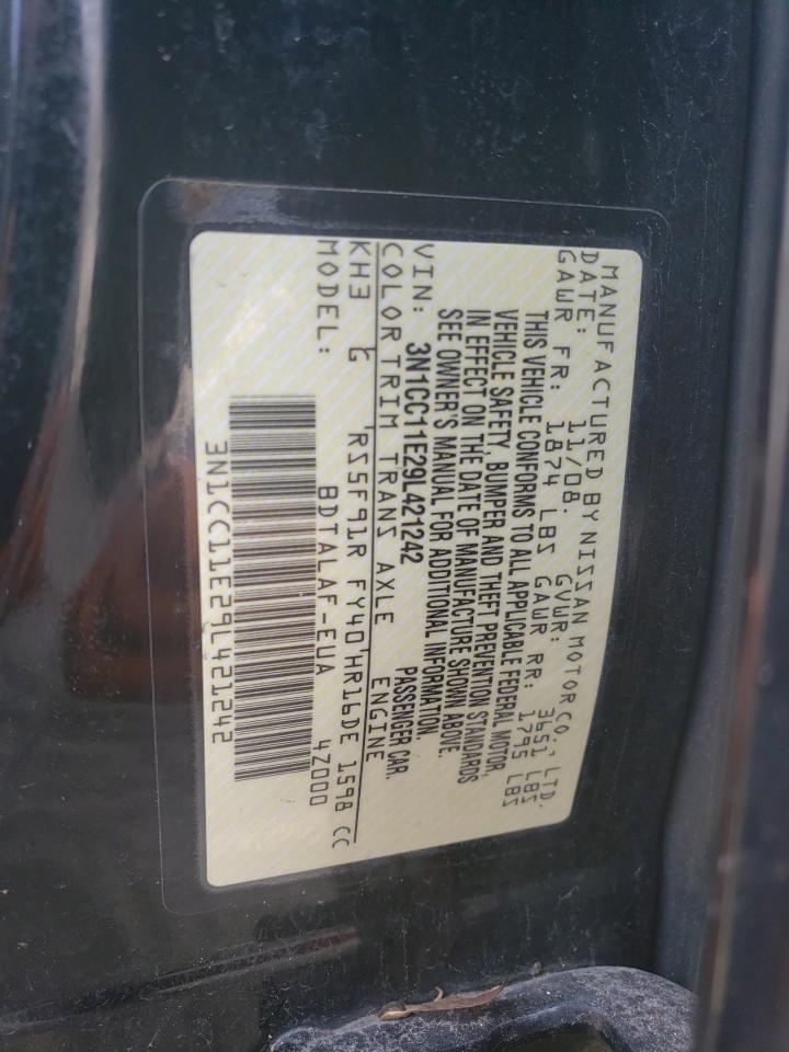 3N1CC11E29L421242 2009 Nissan Versa S