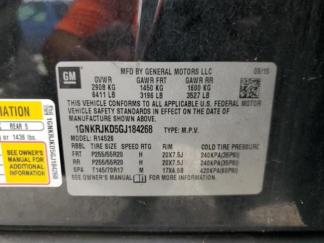 2016 CHEVROLET TRAVERSE L - 1GNKRJKD5GJ184268