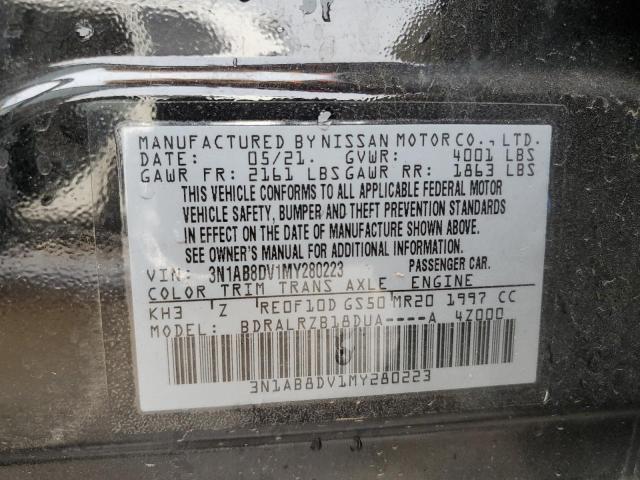 2021 Nissan Sentra Sr VIN: 3N1AB8DV1MY280223 Lot: 48060474