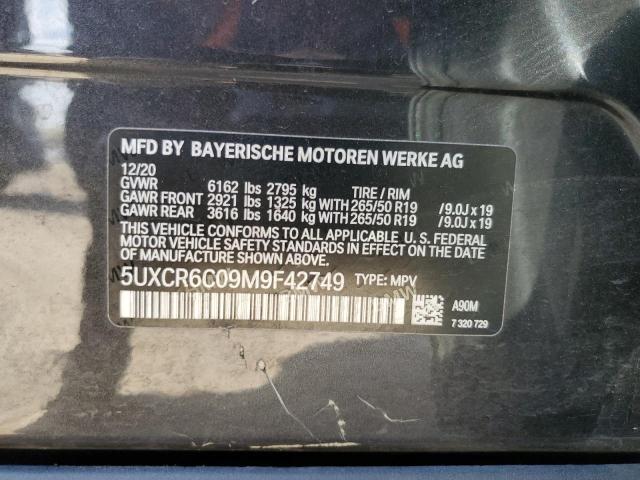 2021 BMW X5 XDRIVE4 - 5UXCR6C09M9F42749