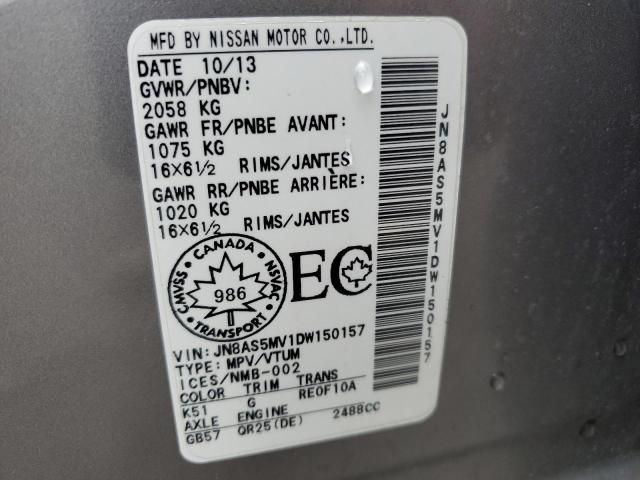 2013 Nissan Rogue S VIN: JN8AS5MV1DW150157 Lot: 53727984