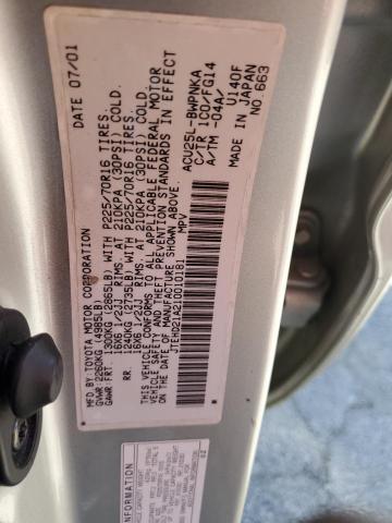 2001 Toyota Highlander VIN: JTEHD21A210010181 Lot: 47592214