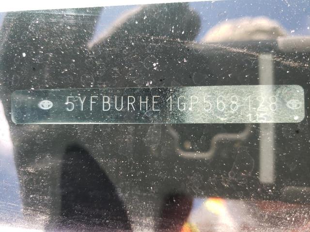 2016 Toyota Corolla L VIN: 5YFBURHE1GP568128 Lot: 48151364