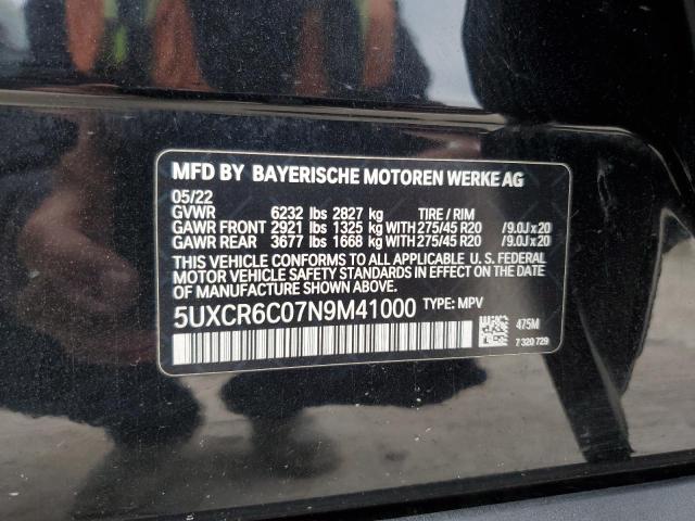 VIN 5UXCR6C07N9M41000 BMW X5 XDRIVE4 2022 12