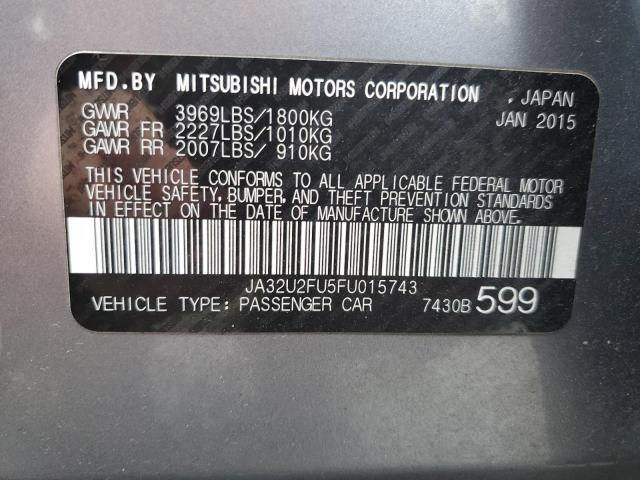 2015 Mitsubishi Lancer Es VIN: JA32U2FU5FU015743 Lot: 45536754