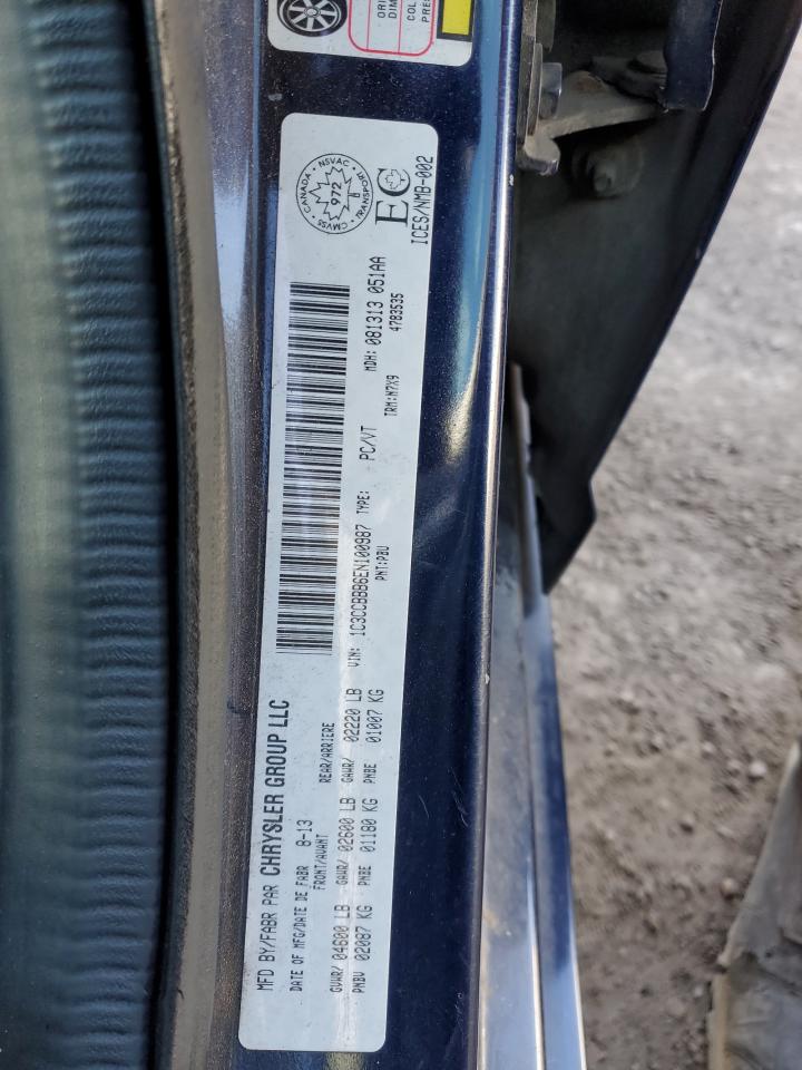 1C3CCBBB6EN100987 2014 Chrysler 200 Touring