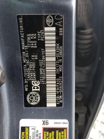 2018 TOYOTA COROLLA L - 2T1BURHE1JC094107