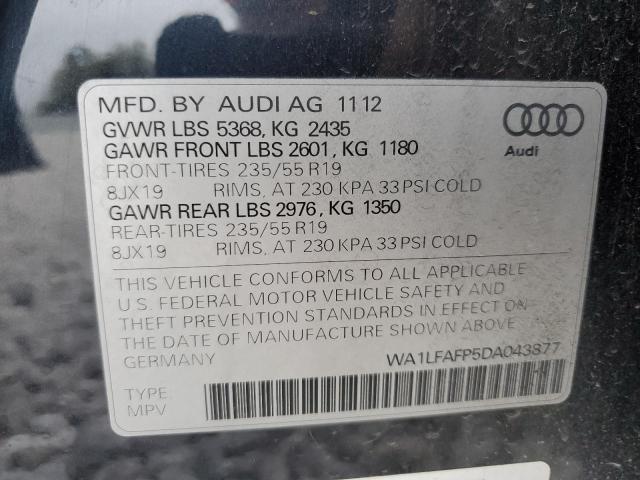 VIN WA1LFAFP5DA043877 2013 Audi Q5, Premium Plus no.13