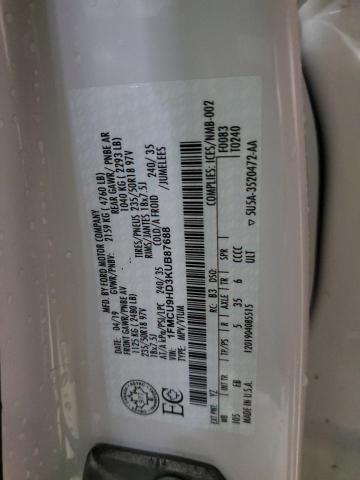 2019 FORD ESCAPE SEL - 1FMCU9HD3KUB87688