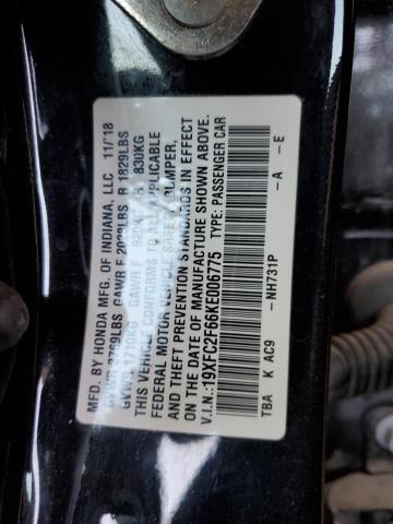 2019 Honda Civic Lx VIN: 19XFC2F66KE006775 Lot: 47504904