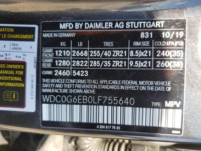 2020 Mercedes-Benz Glc 43 4Matic Amg VIN: WDC0G6EB0LF755640 Lot: 45178894
