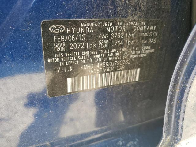 2013 Hyundai Elantra Gls VIN: KMHDH4AE6DU790782 Lot: 47346844