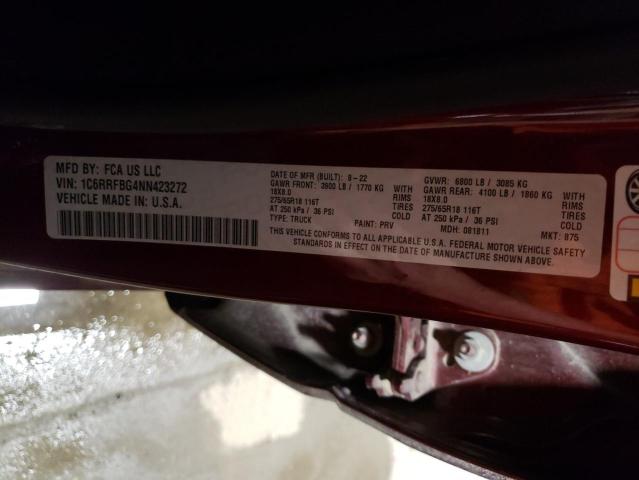 2022 RAM 1500 BIG H - 1C6RRFBG4NN423272