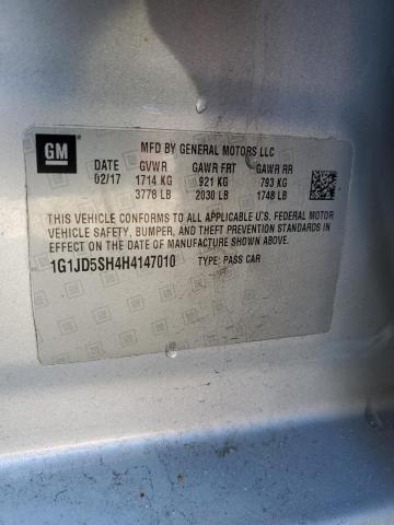 2017 CHEVROLET SONIC LT - 1G1JD5SH4H4147010