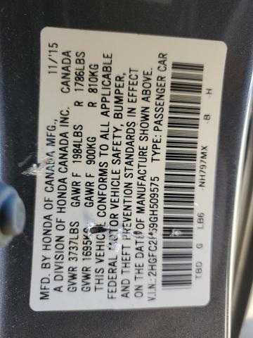 2016 HONDA CIVIC LX - 2HGFC2F59GH509575