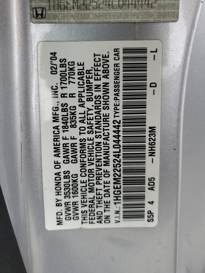 1HGEM22524L044442 2004 Honda Civic Lx