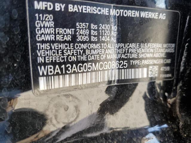 VIN WBA13AG05MCG08625 2021 BMW 5 Series, 530E no.12