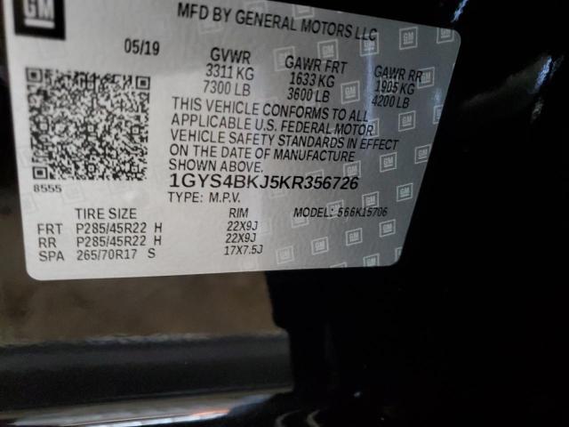 2019 CADILLAC ESCALADE L - 1GYS4BKJ5KR356726