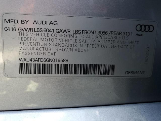 2016 AUDI A8 L QUATT - WAU43AFD6GN019588