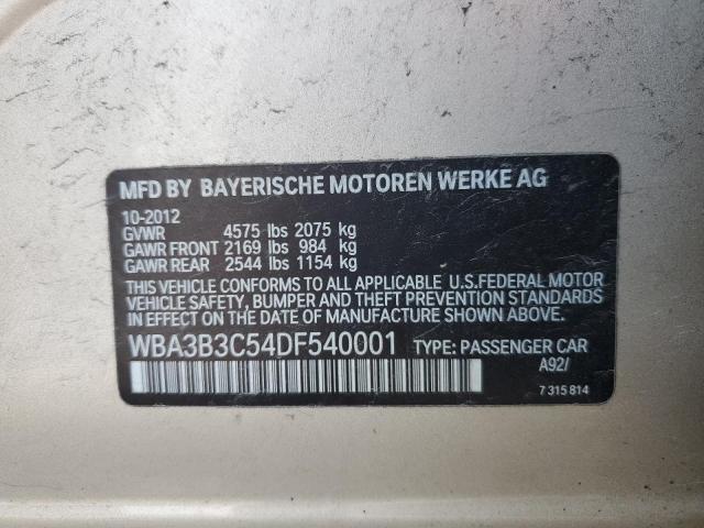 2013 BMW 328 Xi VIN: WBA3B3C54DF540001 Lot: 48852114